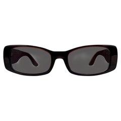 2000s Roberto Cavalli Genuine Snakeskin Burgundy Acrylic Sunglasses