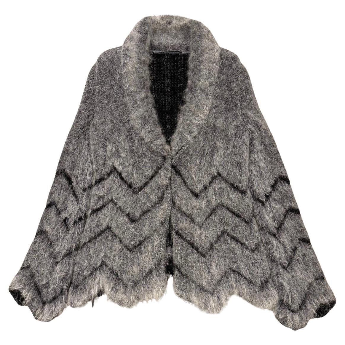 2000s Roberto Cavalli mohair paneled cardigan