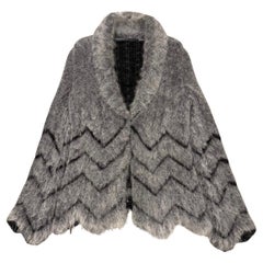 2000s Roberto Cavalli mohair paneled cardigan