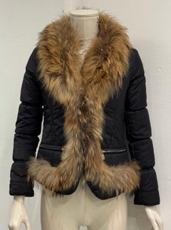 2000s Roberto Cavalli racoon fur puffer jacket