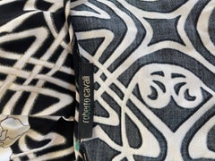 2000s Roberto Cavalli Size Large Rose Print Serpent Embellished Mini Dress