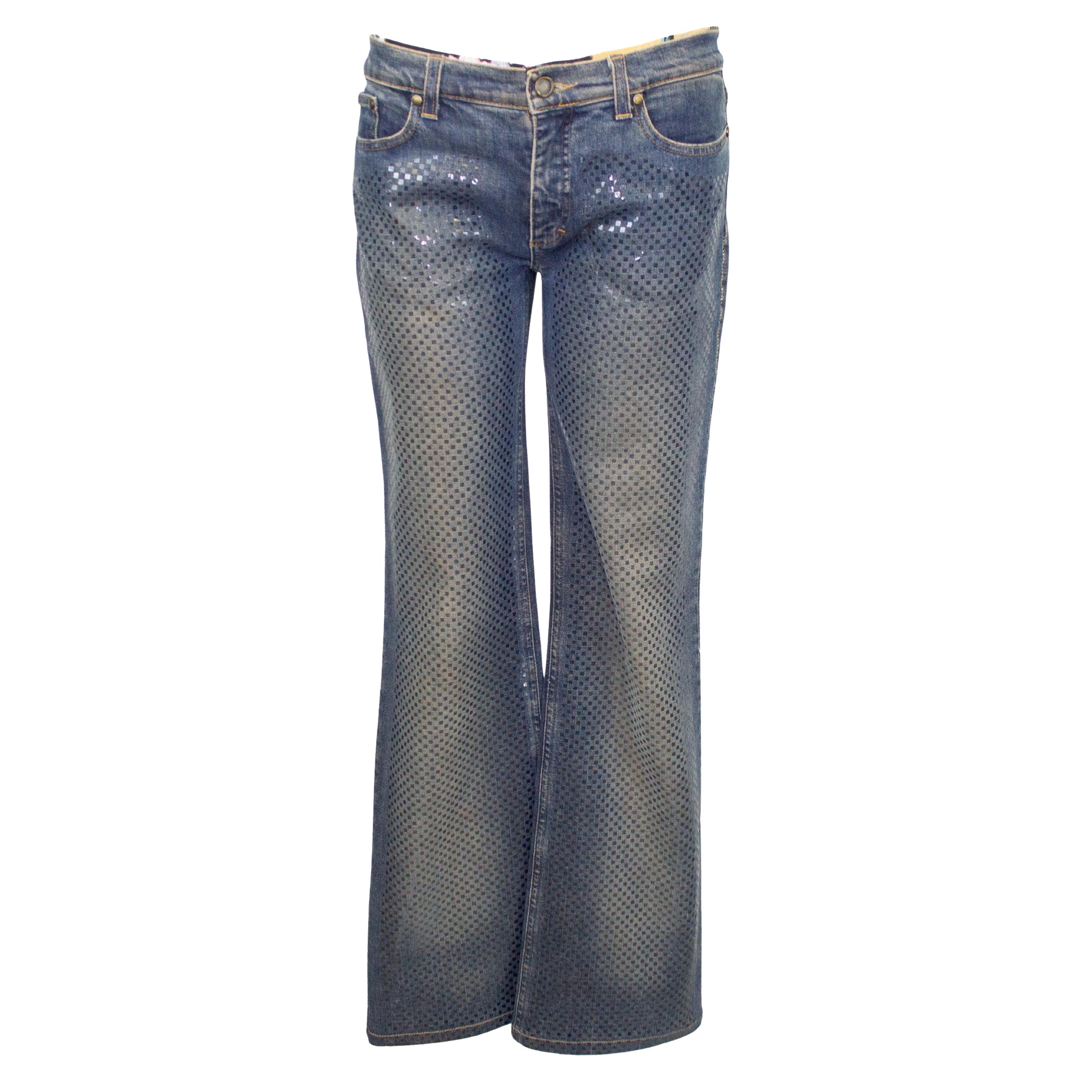 2000
s Roberto Cavalli Sparkle Finish Bluejeans
