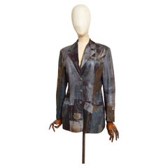 2000’s Roberto Cavalli Vintage Boho Patchwork Suede and Leather Blazer - Jacket