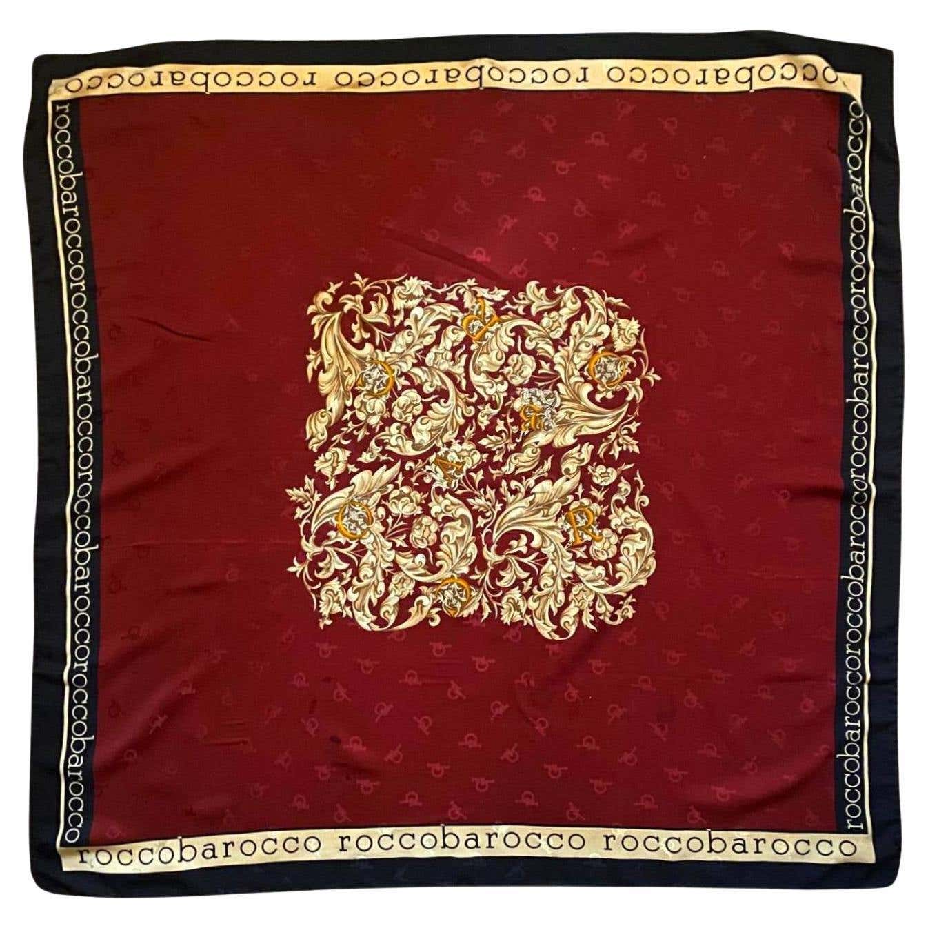 Stil Roco Baroco 2000s Rocco barocco silk scarf For Sale at 1stDibs