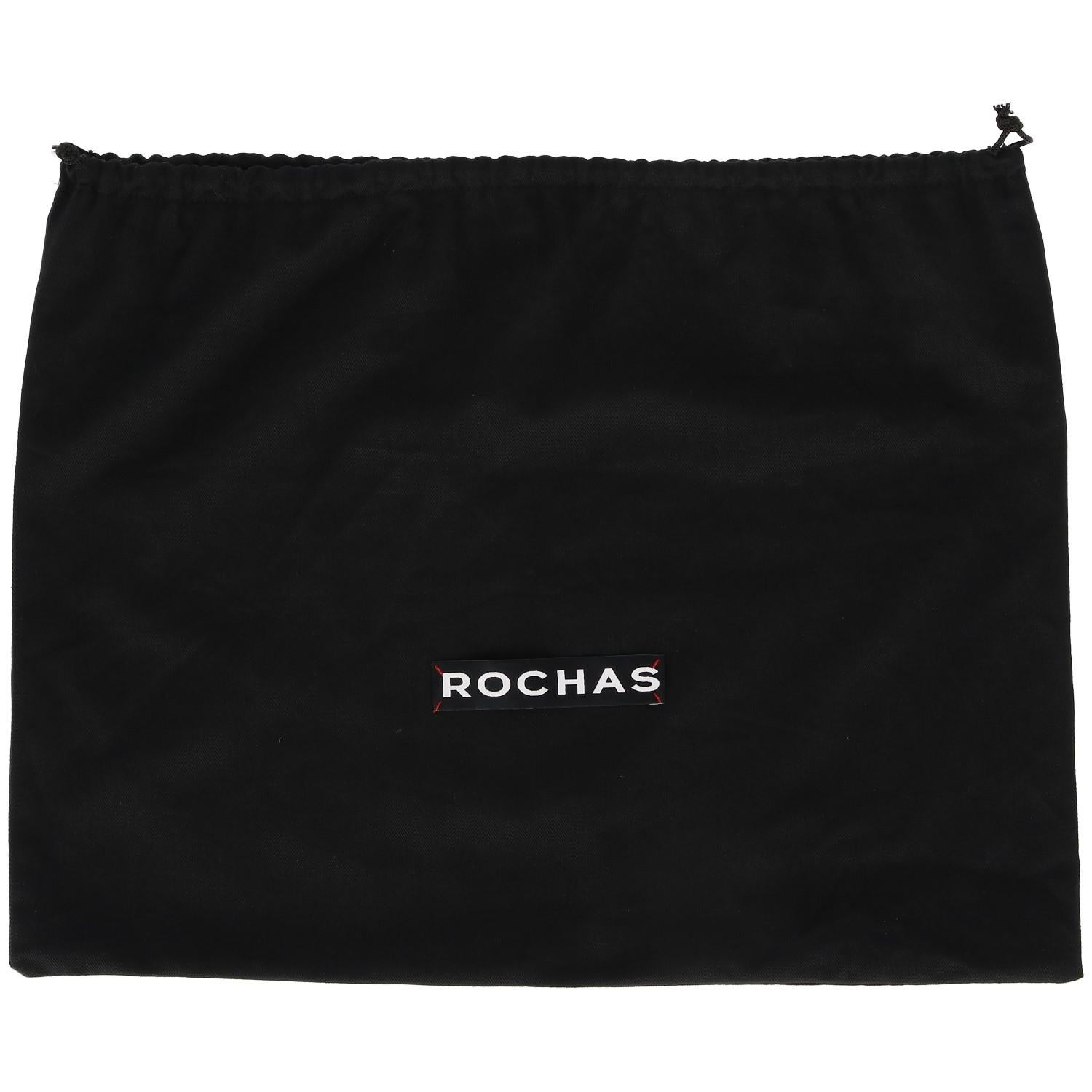 The stylish Rochas clutch features a shiny brown beige and camel animalier print calf hair and soft black leather details.  With front zip pocket and zip fastening, the bag is embellished by the black leather decorative lace with one minimal bow.