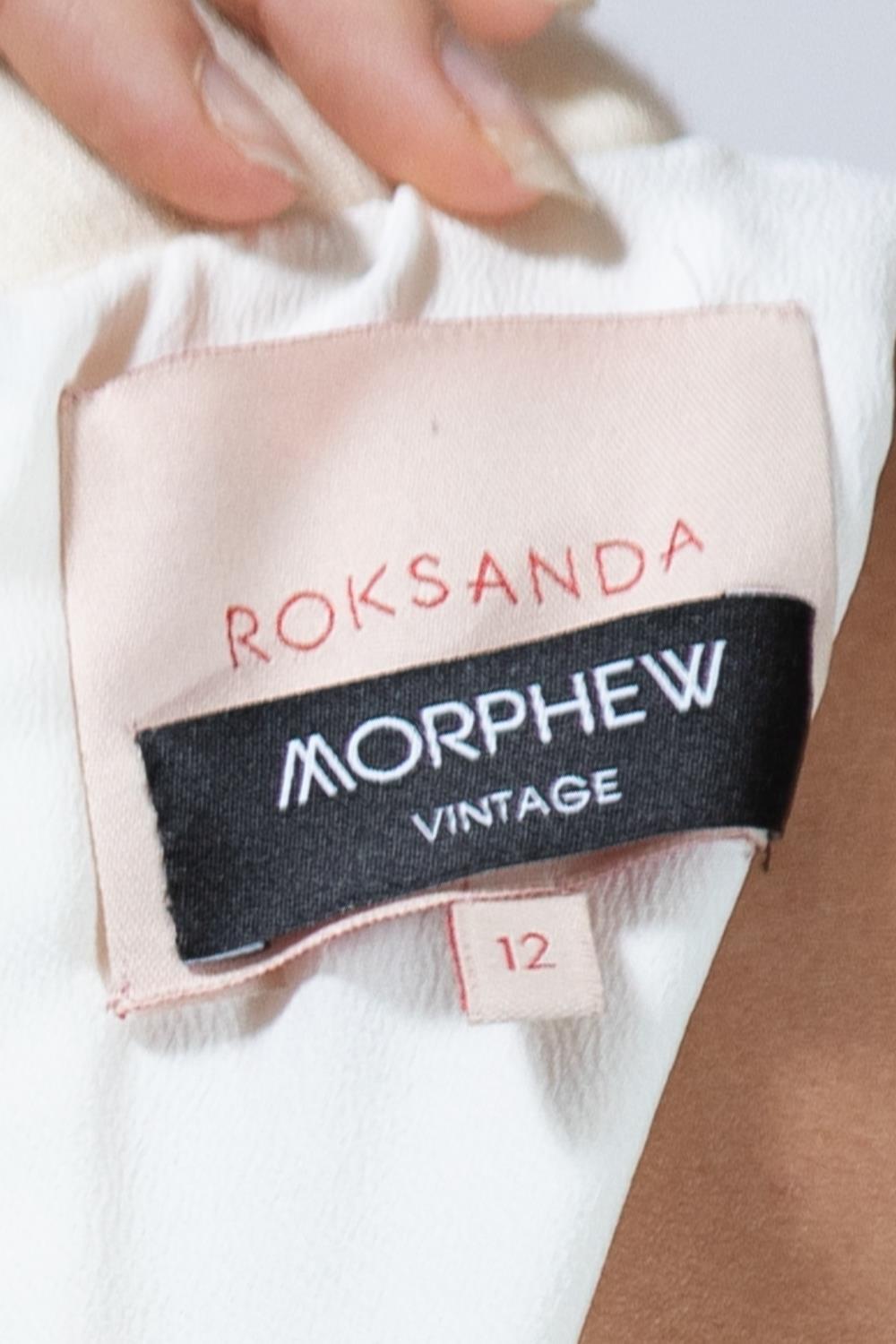 2000S Roksanda Laine et viscose crème Robe sans manches à buste ajusté en vente 5
