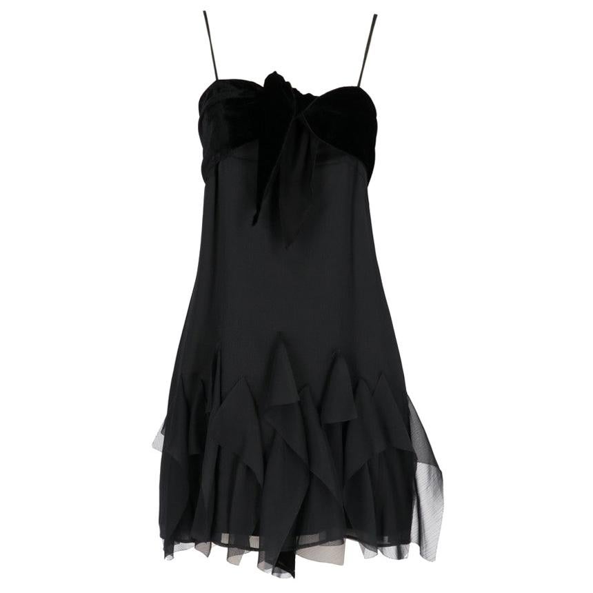 2000S Romeo Gigli Black Flounces Dress
