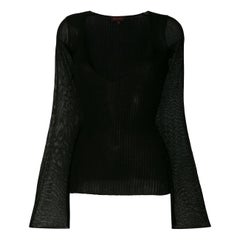2000s Romeo Gigli Maglione a coste nero