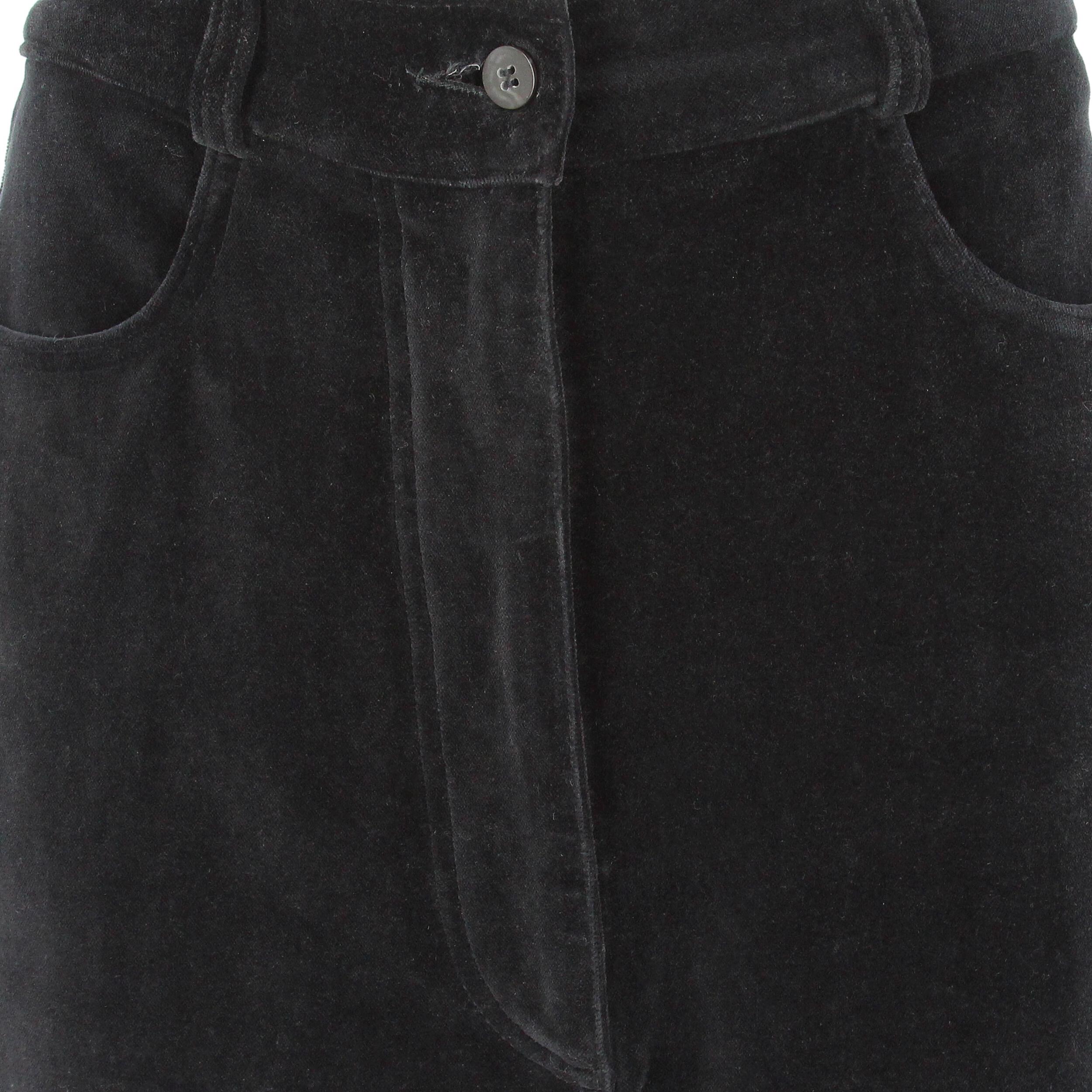 2000s Romeo Gigli Black Velvet Skirt 2