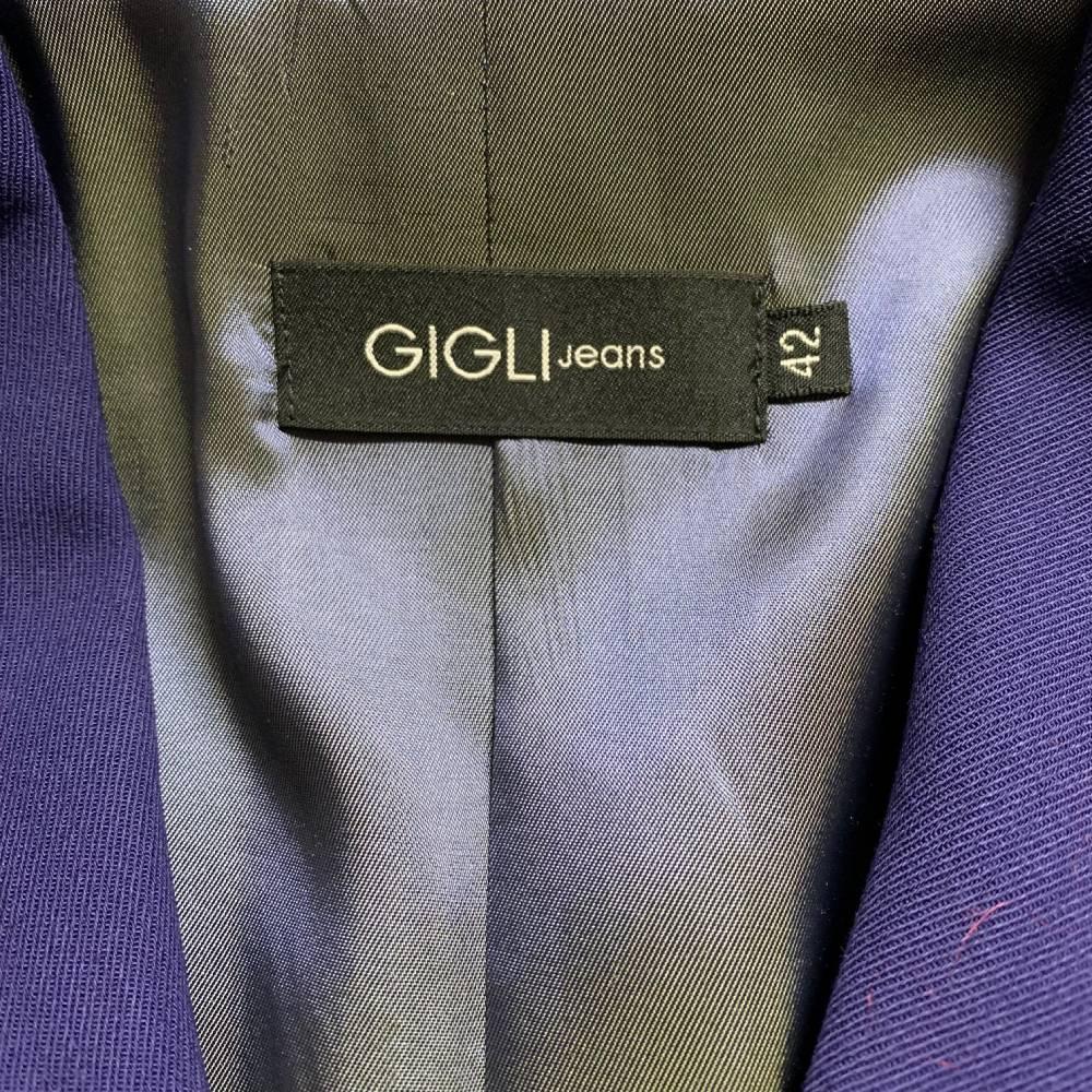2000s Romeo Gigli blue wool blazer with embroidery tone-on-tone For Sale 1