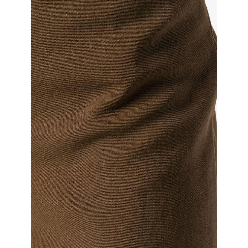 Women's 2000s Romeo Gigli brown wool blend skirt For Sale