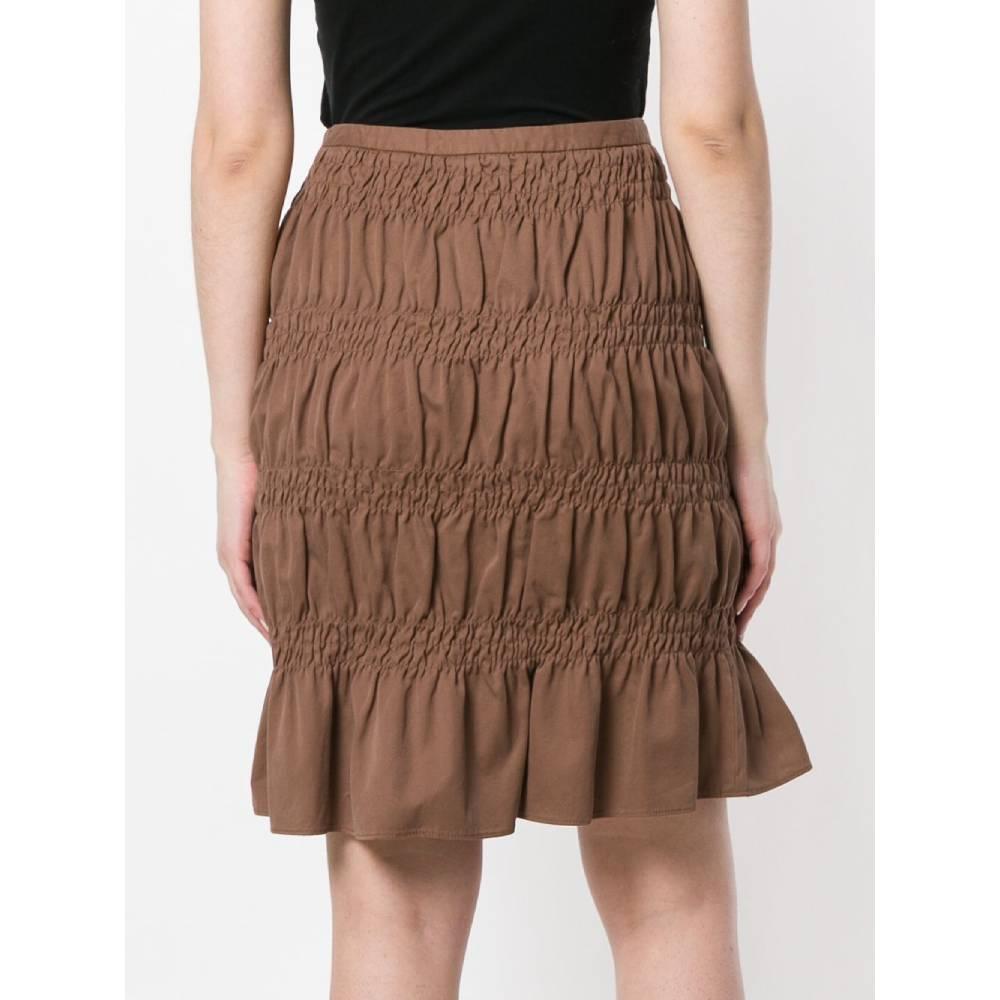 Brown 2000s Romeo Gigli Curled Skirt