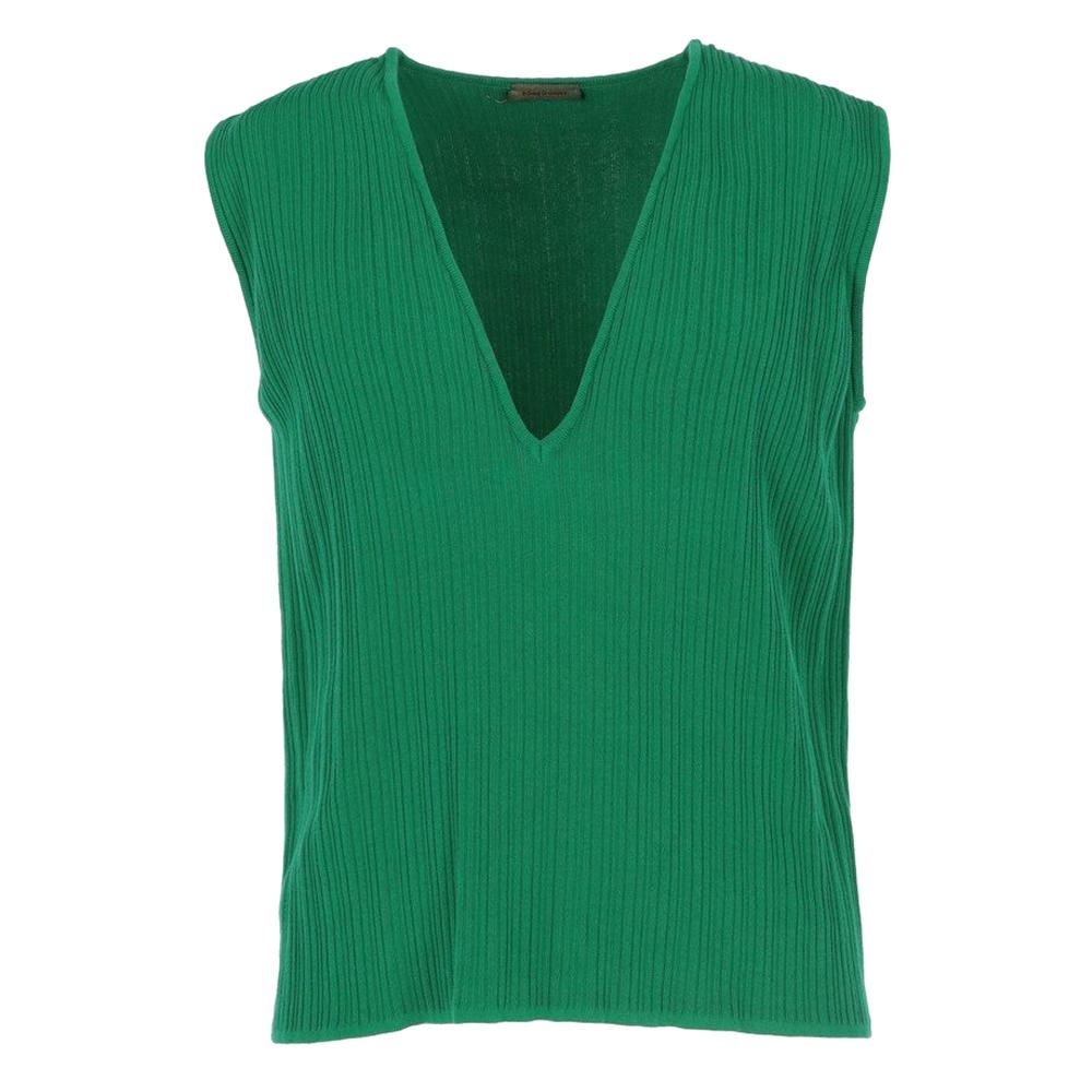 2000s Romeo Gigli Green Knitted Vest