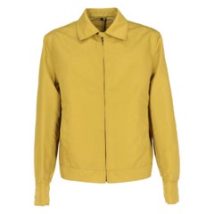 2000er Romeo Gigli Limonengrüne Regenjacke
