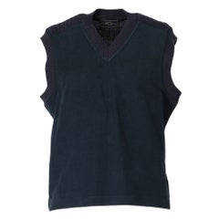 2000s Romeo Gigli sleeveless blue wool blend vest