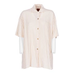 2000s Romeo Gigli Striped Short-sleeved Shirt