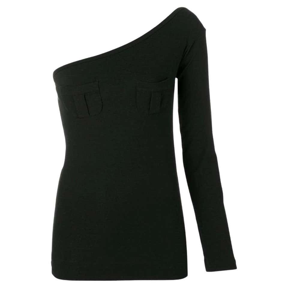 1990s Versace Intensive Black Top For Sale at 1stDibs