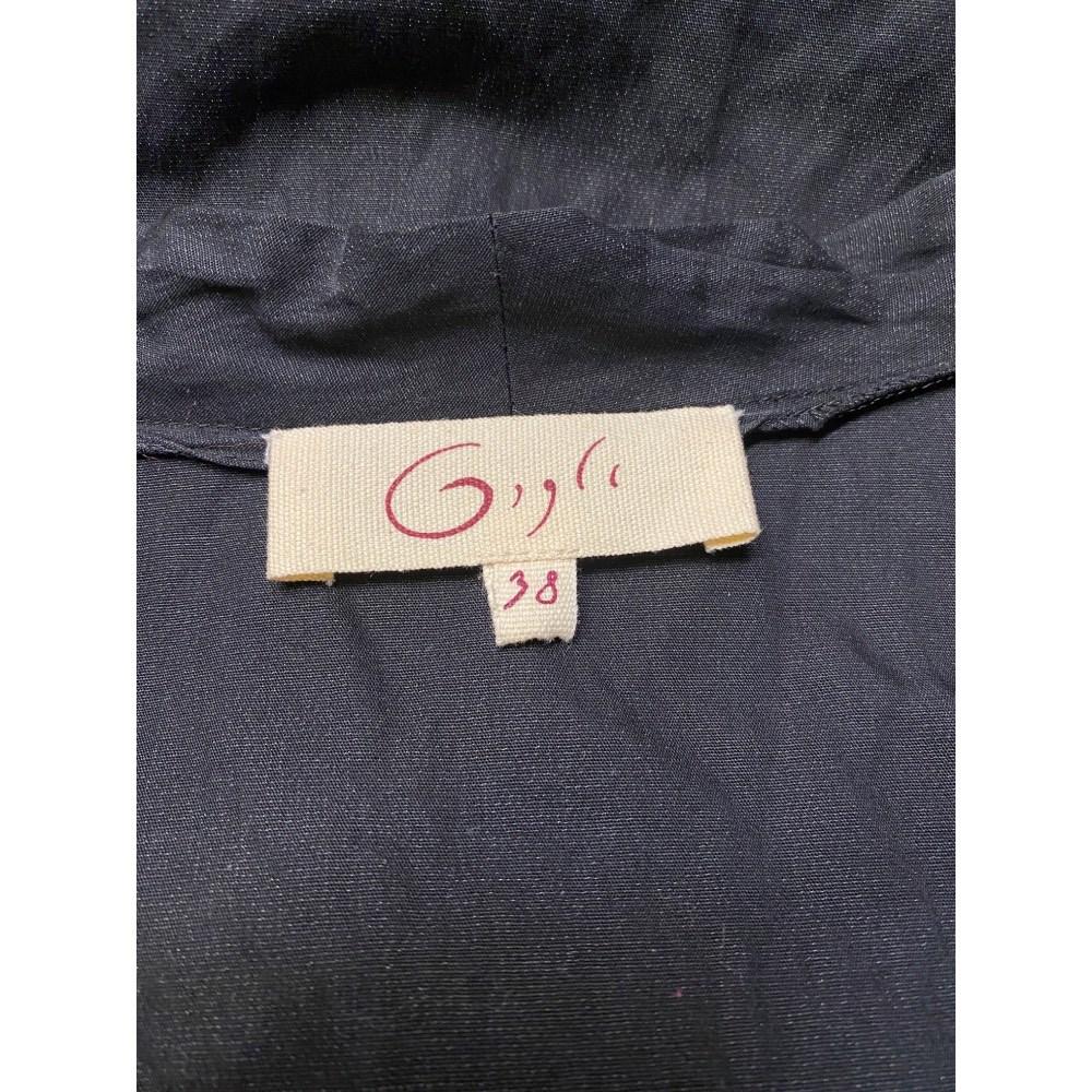 2000s Romeo Gigli Vintage black cotton V-neck blouse For Sale 1