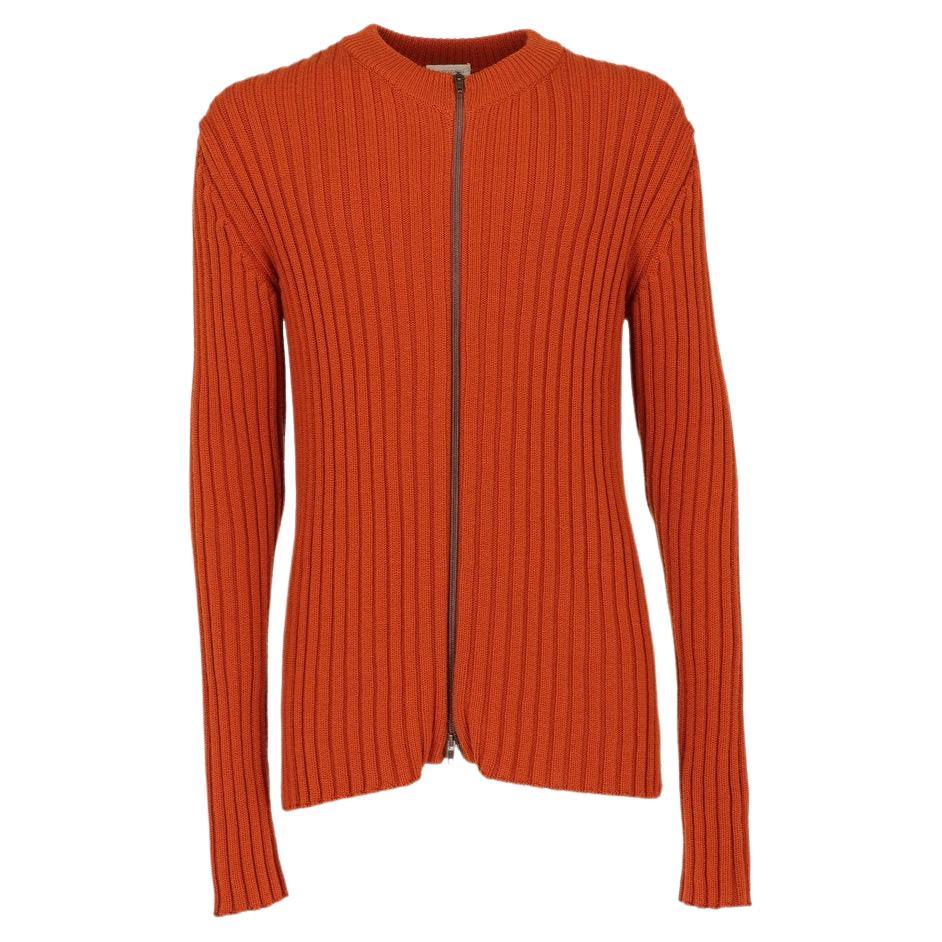 2000s Romeo Gigli Vintage orange virgin wool cardigan For Sale