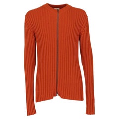 2000s Romeo Gigli Vintage orange virgin wool cardigan
