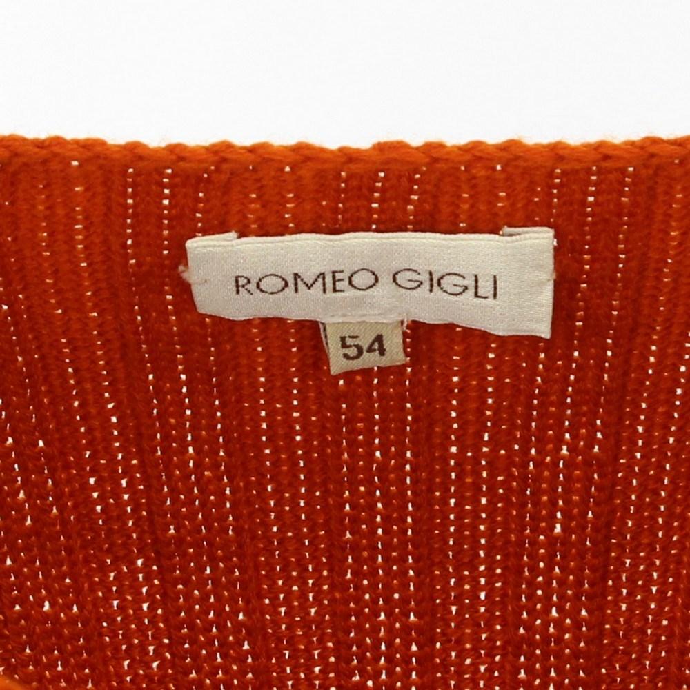 Red 2000s Romeo Gigli Vintage orange virgin wool sweater