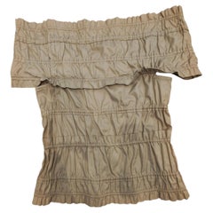 Haut en coton beige « Saint Laurent by Tom Ford » des années 2000, taille S