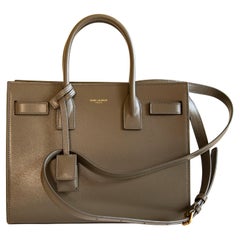 2000s Saint Laurent’s Khaki-Green Sac de Jour Baby Convertible Bag