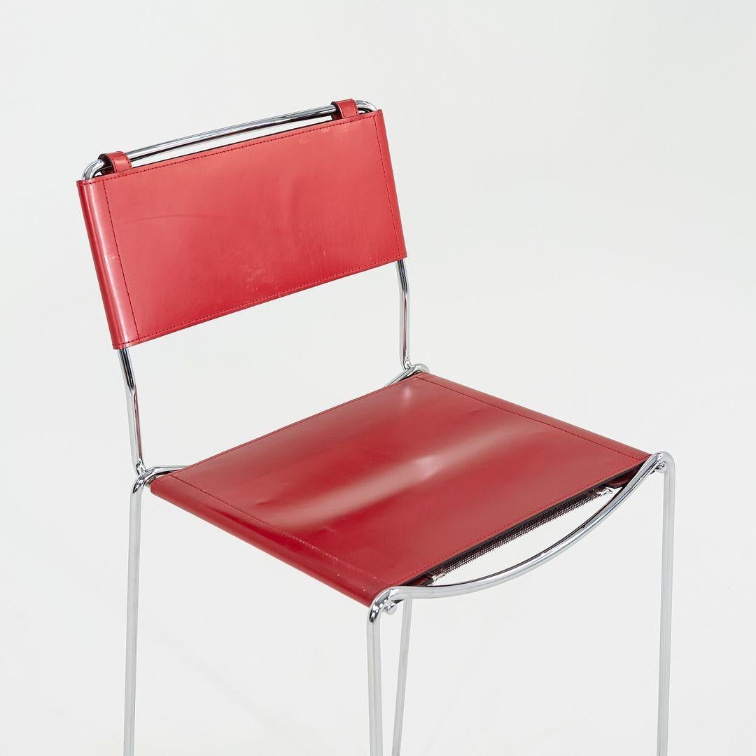 2000s Set of Four Alias Stacking Bar Stools by Giandomenico Belotti in Leather For Sale 6