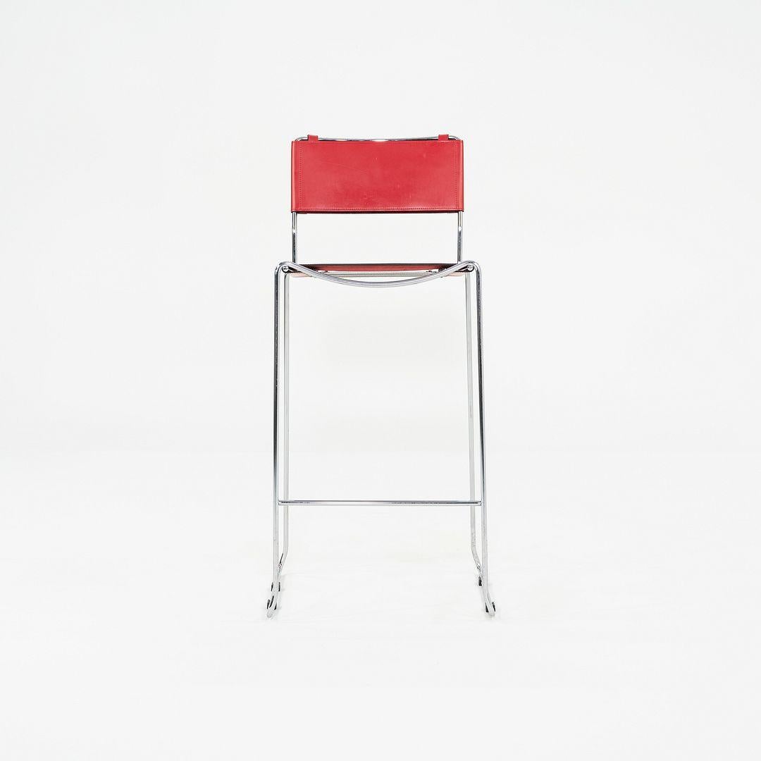 Contemporary 2000s Set of Four Alias Stacking Bar Stools by Giandomenico Belotti in Leather For Sale