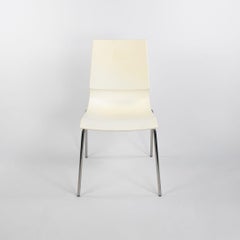 2000s Set of Four Knoll Gigi Chairs by Marco Maran White Fiberglass Shell Seat