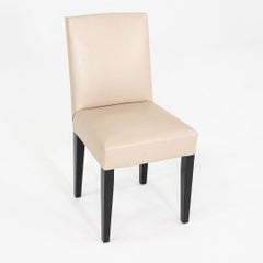2000s Set of Six Christian Liaigre for Holly Hunt Dining Chairs in Cream Leather