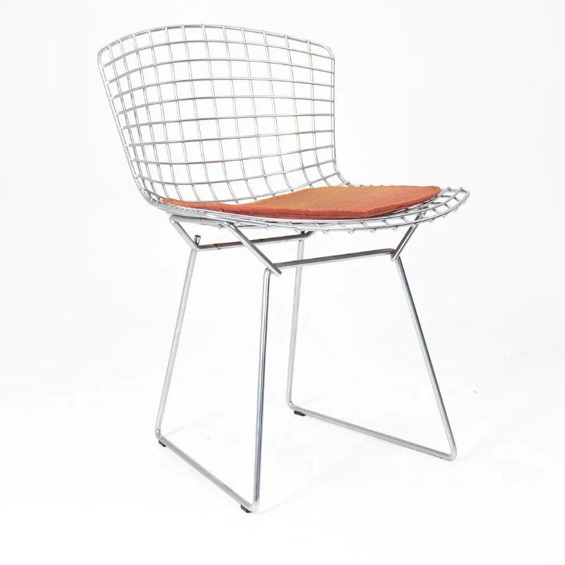 Modern 2000s Set of Six Harry Bertoia for Knoll Chrome Wire Dining / Side Chairs For Sale