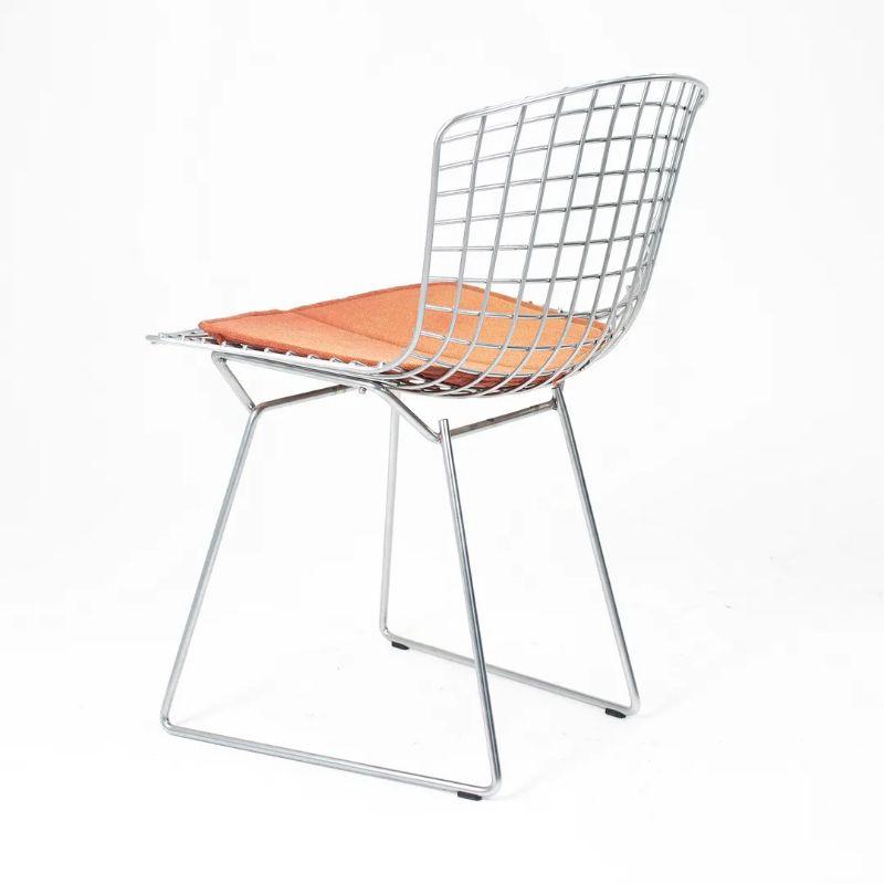 2000s Set of Six Harry Bertoia for Knoll Chrome Wire Dining / Side Chairs In Good Condition For Sale In Philadelphia, PA