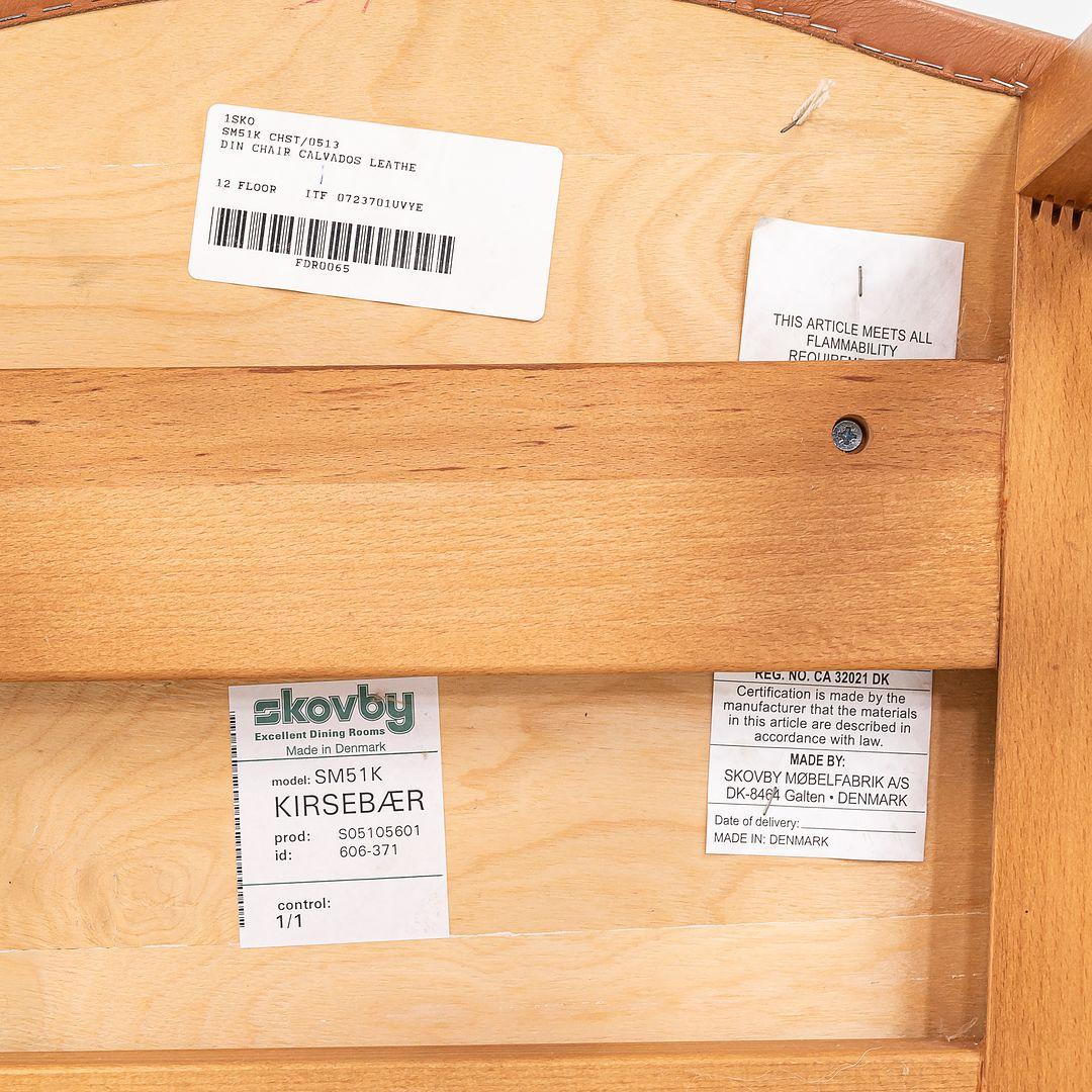 Set di sei sedie da pranzo in legno di ciliegio danese degli anni 2000 di Per Hansbaek per Skovby SM51 in vendita 4