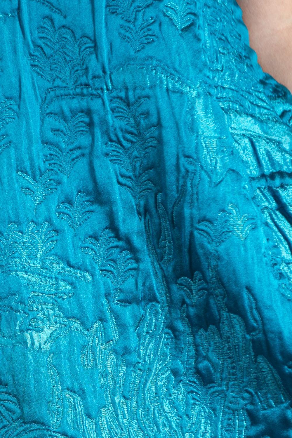 2000S SHIATZY CHEN Teal & Black Silk Lace Cocktail Dress For Sale 6