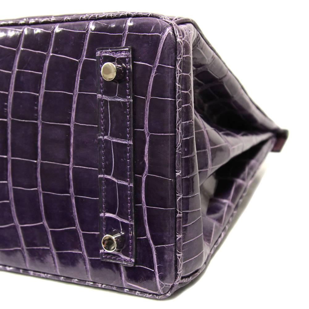 Women's 2000s Sirni Purple Crocodile Leather Bag