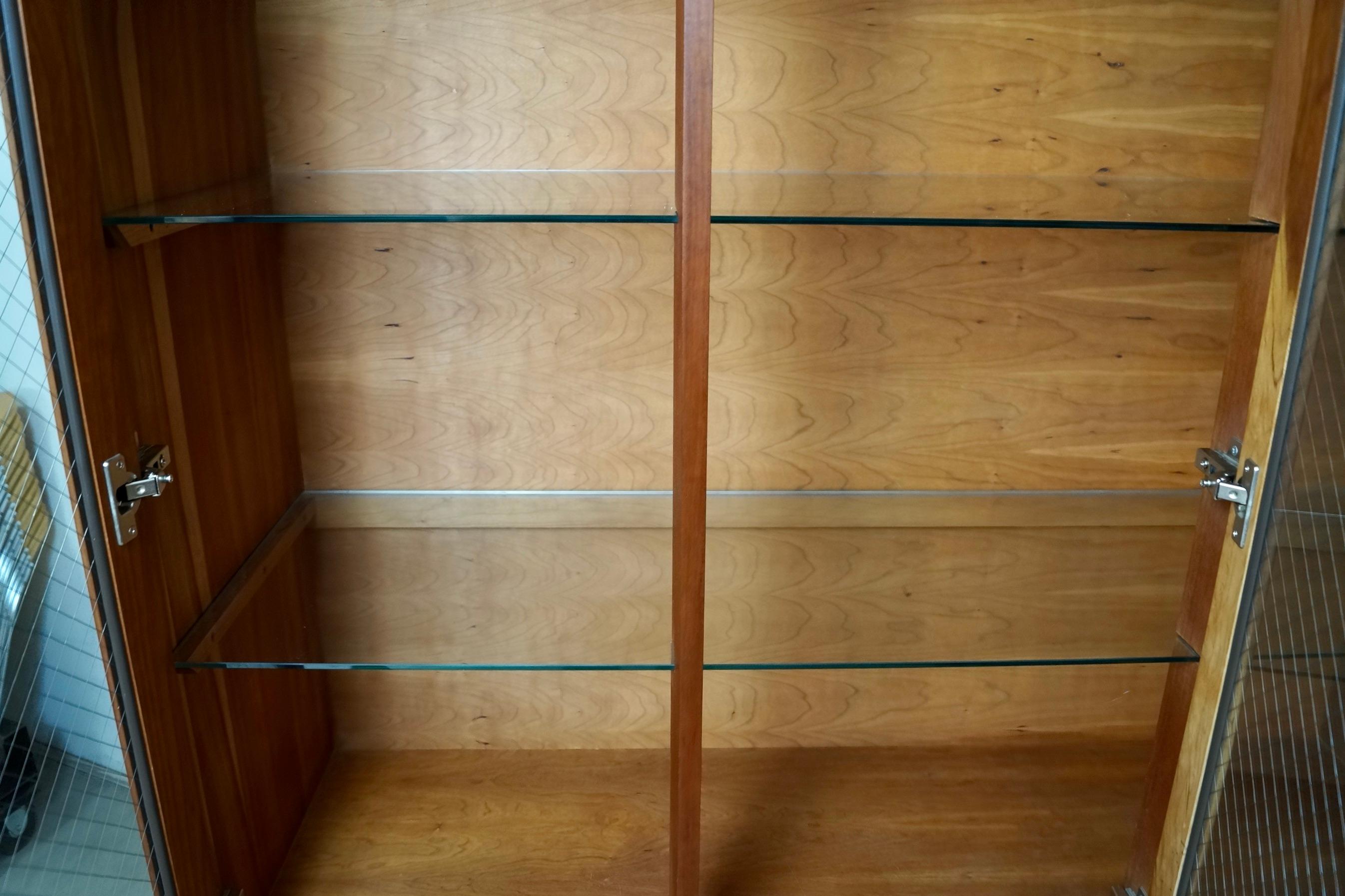 2000's Solid Cherry Room & Board China Cabinet Display Cabinet Vitrine For Sale 8