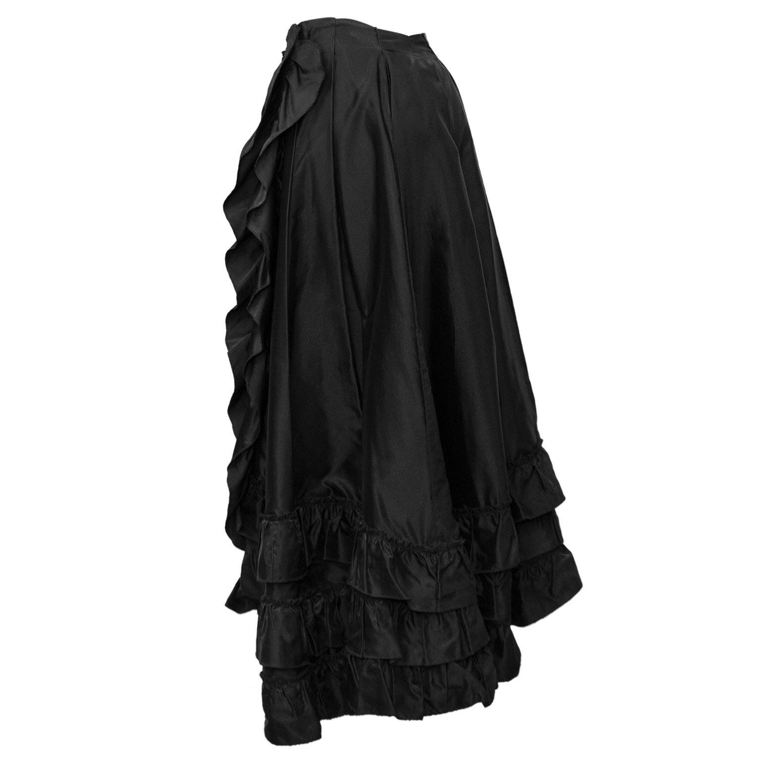 black high low skirts