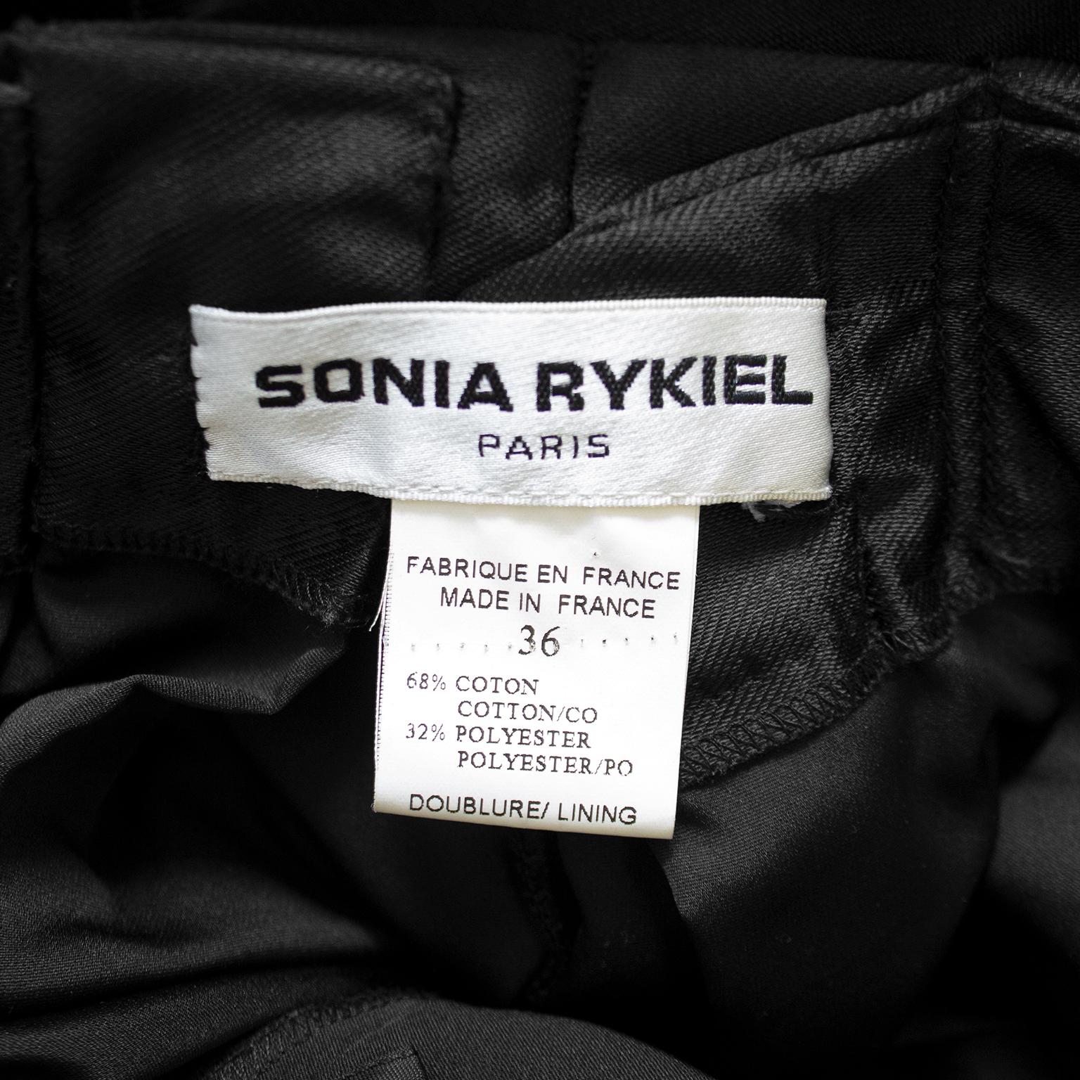 Women's 2000s Sonia Rykiel Black Ruffle High Low Skirt  For Sale