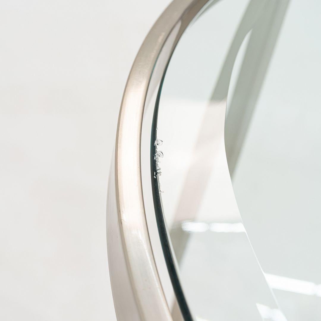 2000s Stainless Steel and Glass End Table Attributed to Geiger or Cumberland 27
