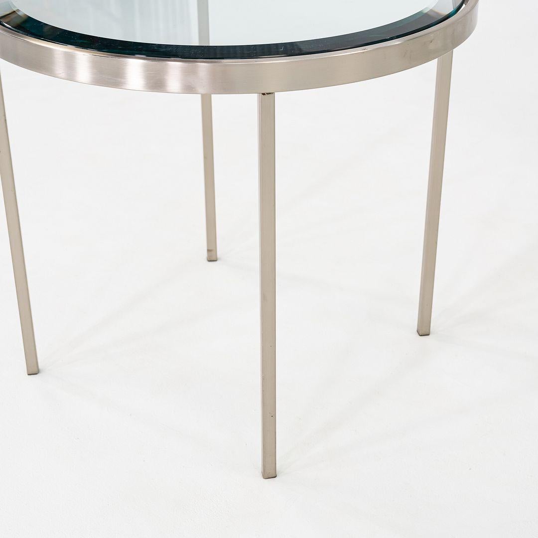 2000s Stainless Steel and Glass End Table Attributed to Geiger or Cumberland 27