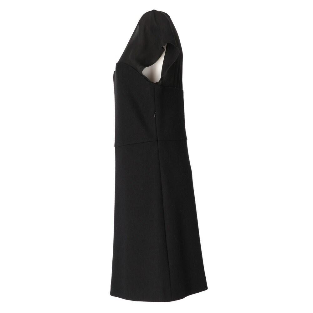 Black 2000s Stella McCartney black wool sleeveless dress