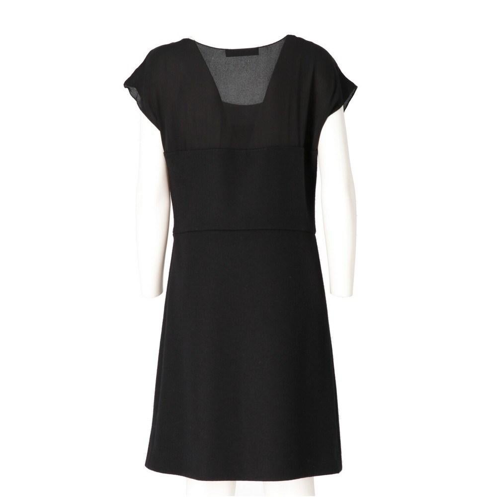 Women's 2000s Stella McCartney black wool sleeveless dress