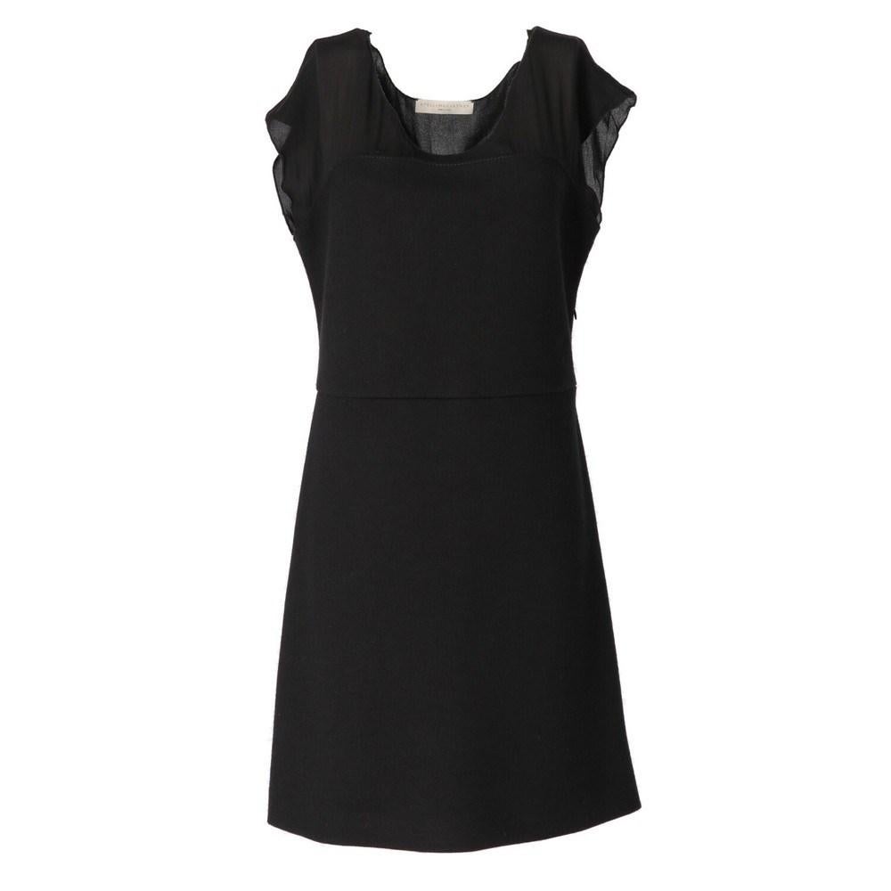 2000s Stella McCartney black wool sleeveless dress