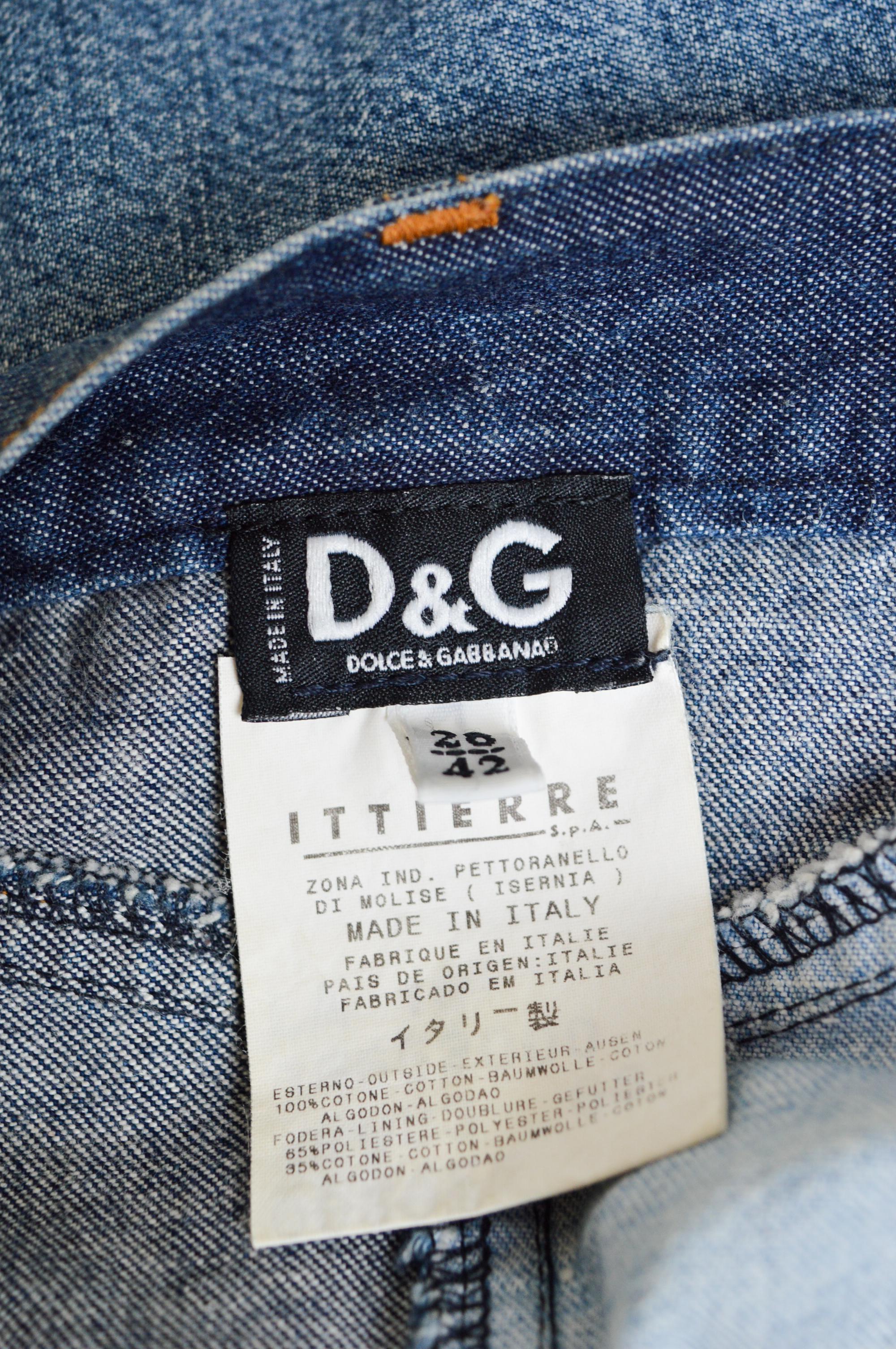 2000's Strapless DOLCE & GABBANA Patchwork denim Y2k Bustier Mini Dress For Sale 2