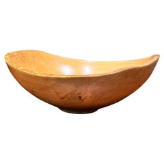 2000s Studio Art Ahorn Schale Skulptur Gedrechseltes Holz