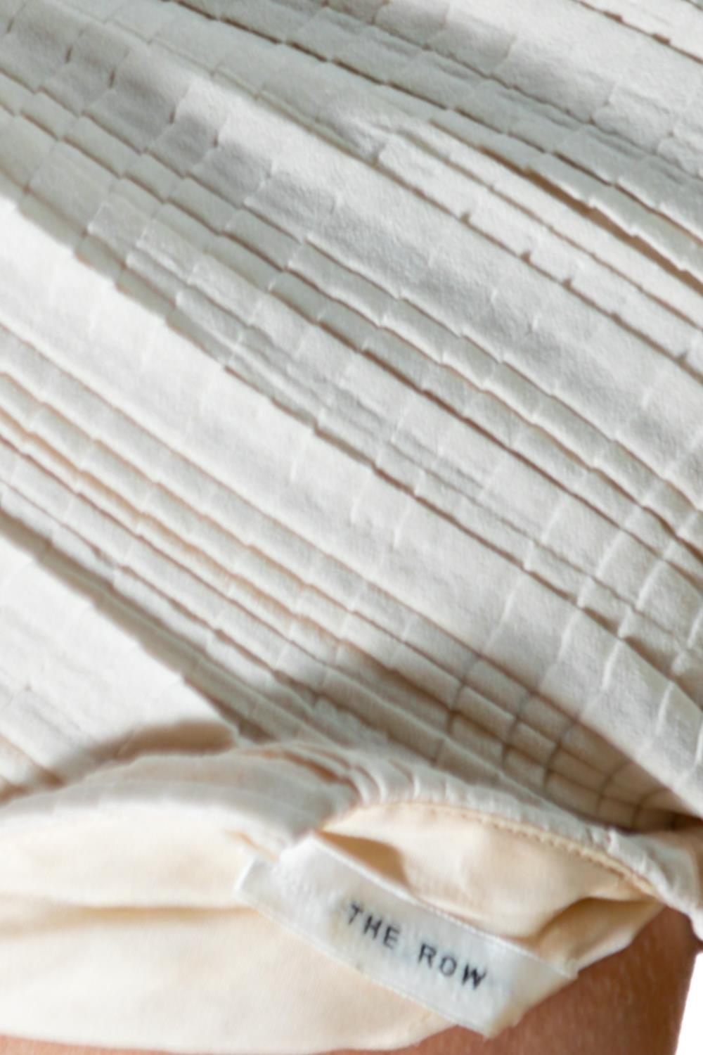2000S THE ROW Cream Pleated Polyester Dress For Sale 3