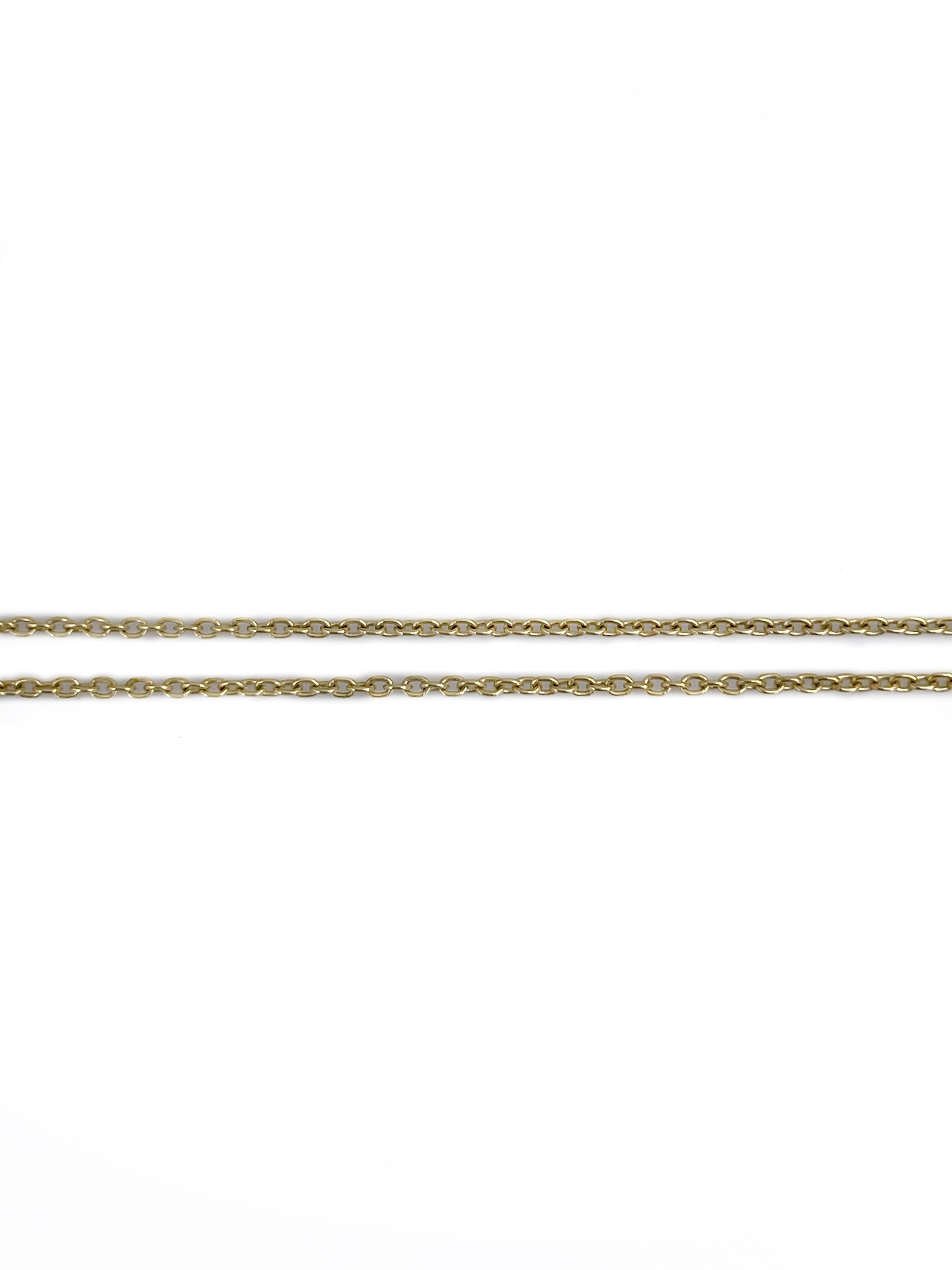 2000er Jahre Tiffany & Co. 18 Karat Gelbgold Rubin-Herz-Anhänger-Halskette im Zustand „Gut“ in Vilnius, Vilniaus apskr.