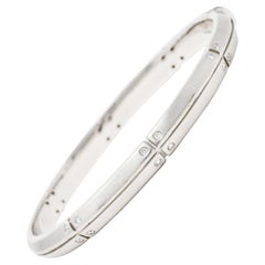 2000's Tiffany & Co. Diamond 18 Karat White Gold Streamerica Bangle Bracelet