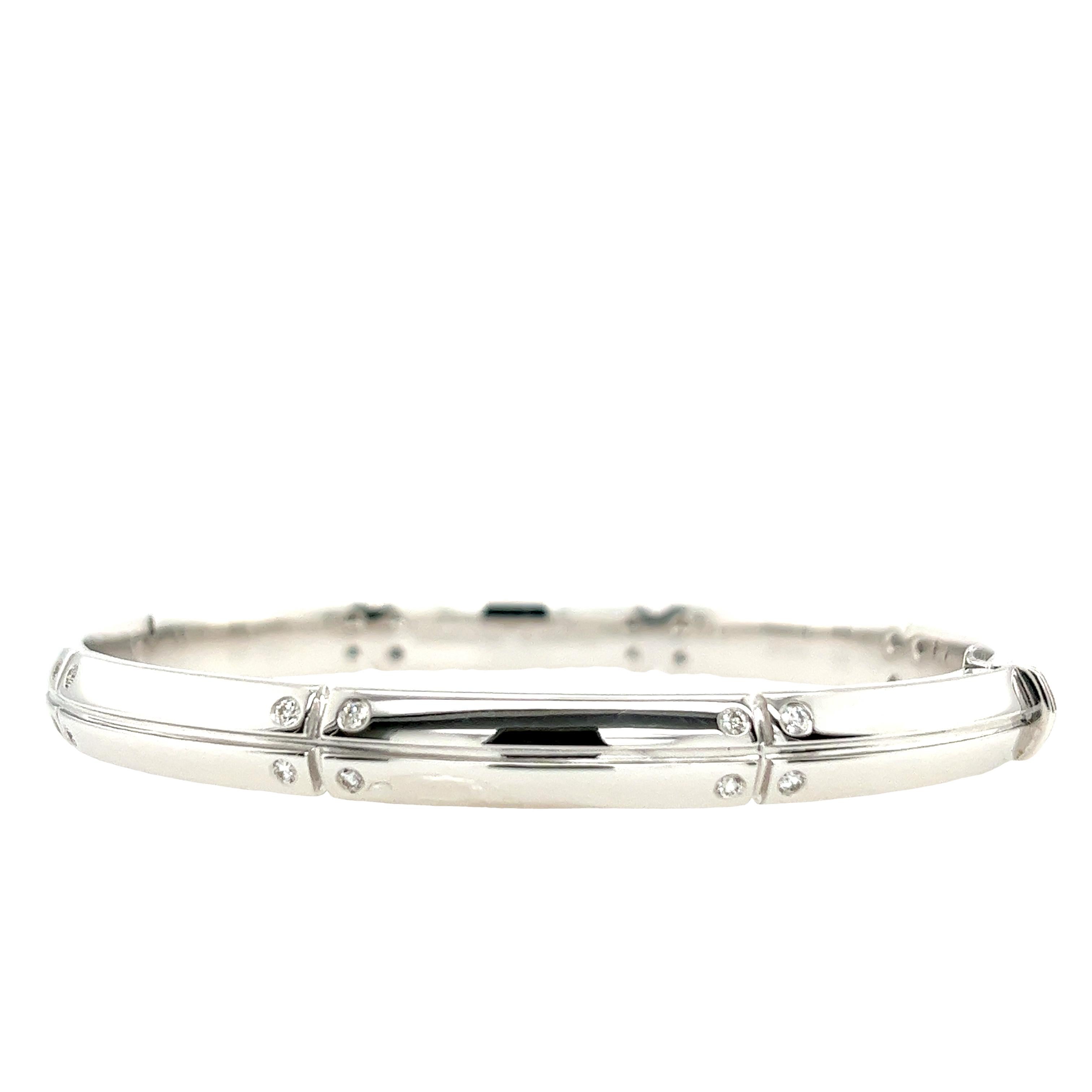 2000er Tiffany & Co Diamant- Streamerica-Armreif aus 18 Karat Weißgold mit Diamanten im Zustand „Hervorragend“ in London, GB